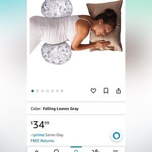 Boppy Side Sleeper Pregnancy Pillow with Removable Jersey Pillow Cover